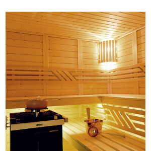 Solid Spruce Wood Sauna with Window