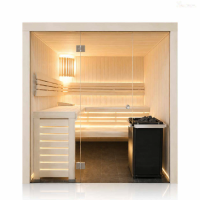 Glasfrontsauna aus Espe – Swissmade nach Mass