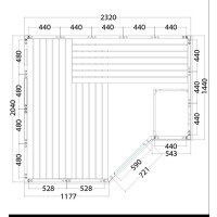 Sauna Polaris Large 234x206x204cm