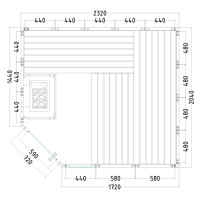 Sauna Komfort Corner Large 234x206x204cm