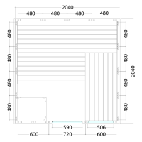 Sauna Komfort Large 208x206x204cm