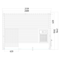 Sauna Panorama Small 214x160x201cm