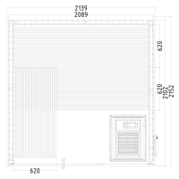 Sauna Panorama Large 214x210x201cm