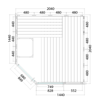 Sauna Alaska Corner 206x206x204cm