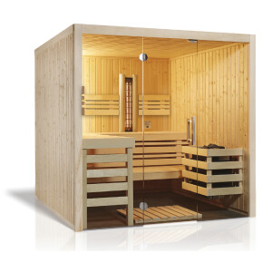 Sauna Panorama Complete Fichte 210x160x203cm