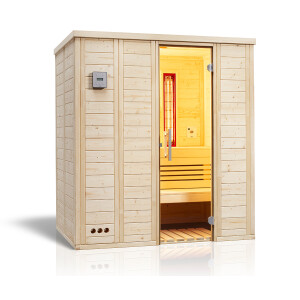 Sauna Vitalis Complete 184x119x200cm mit Fronteinstieg