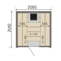 Harvia Sauna Solide 2085x2140x2100mm