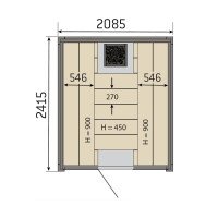 Harvia Sauna Solide 2085x2415x2100mm