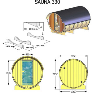 Sauna Barrel 330