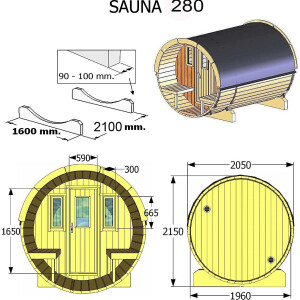 Saunafass 280