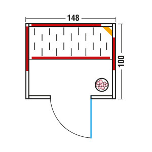 Infrarotkabine TrioSol Natura 148 Fichte 1480x1000x2000mm