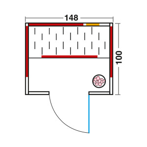 Infrarotkabine TrioSol Natura 148 Plus Fichte 1480x1000x2000mm