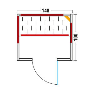 Infrared cabin Vario Natura 148 Spruce 1480x1000x2000mm
