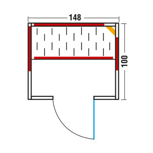 Infrarotkabine Vario Natura 148 Fichte 1480x1000x2000mm