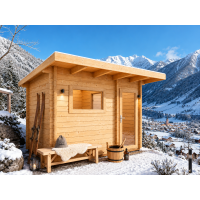 Sauna house Terra 2 with pent roof 3250x2140x2820mm