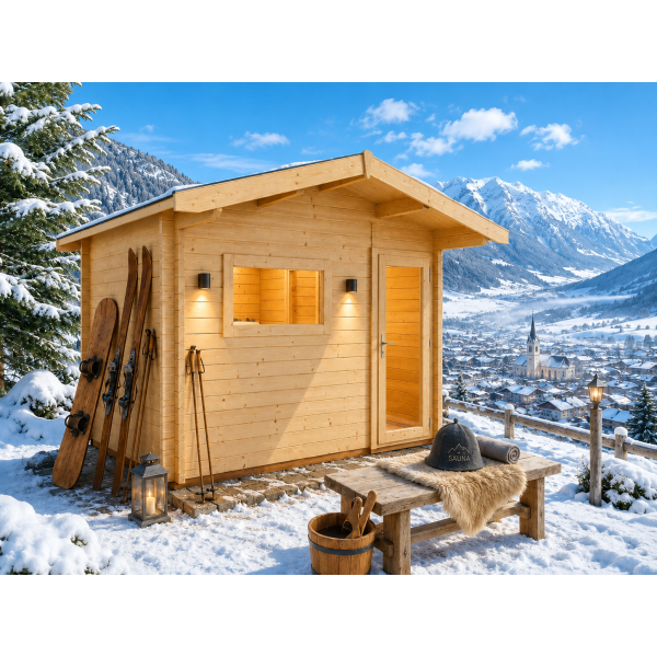Saunahaus Terra 3 mit Satteldach 3250x2140x2820mm