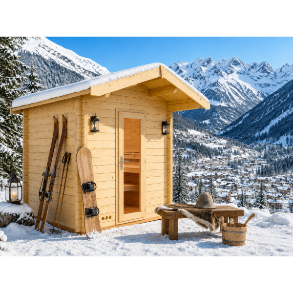 Sauna house Terra 4 with gable roof 2140x2140x2820mm