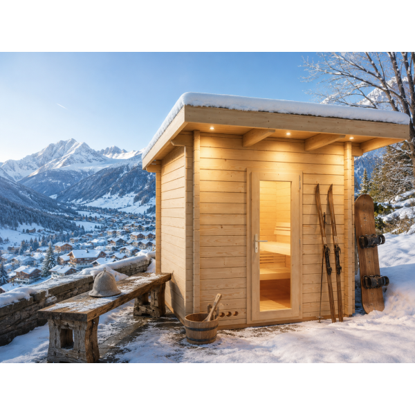 Sauna house Terra 4 with gable roof 2140x2140x2820mm