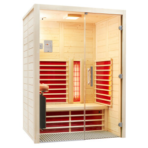 Infrared cabin TrioSol Natura 147 glass - solid spruce...
