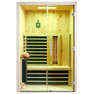 Infrared cabin TrioSol Glas 125 Zirbe VG 1250x1120x2015mm