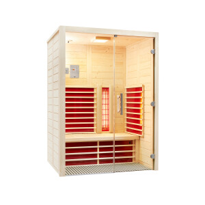 Infrared cabin Vario Natura 147 glass - solid spruce 40mm...