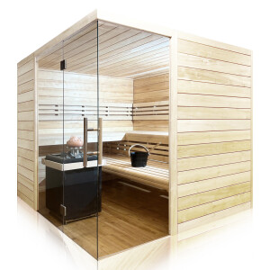 Solid Spruce Wooden Sauna, Swiss-made