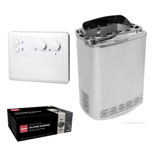 Sentiotec Saunaofen Mini Combi 3.6kW, inkl. 20kg...