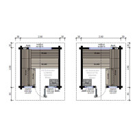 Sauna house Country with gable roof 2300x2300x2900mm