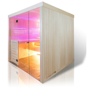 Holzsauna Glasfront Espe Ausstellungsmodell
