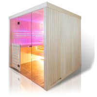 Holzsauna Glasfront Espe Ausstellungsmodell