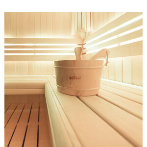 Holzsauna Glasfront Espe Swissmade waagrecht