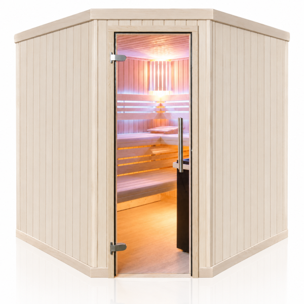 Holzsauna Espe mit Eckeinstieg