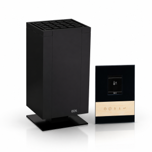 Set: Saunaofen EOS Mythos S35 black 9kW, inkl. Cubius...