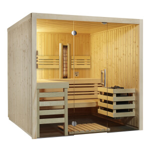 Sauna Panorama Complete Fichte 210x210x203cm