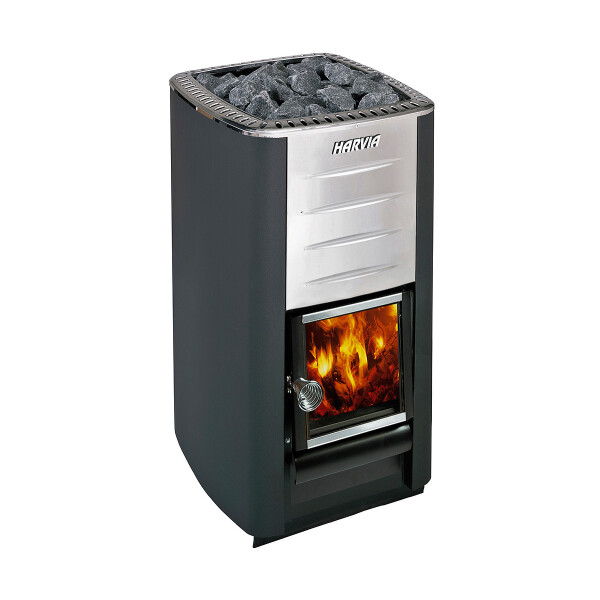 Harvia sauna heater M3 - wood-fired, including 30kg sauna stones