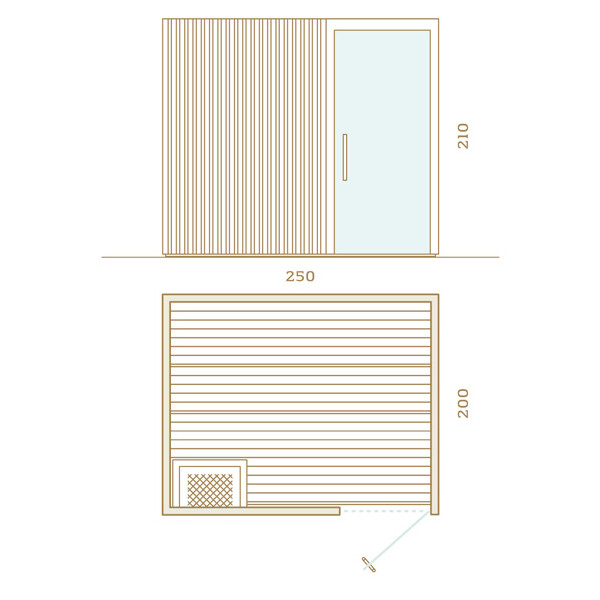 250cm x 200 cm