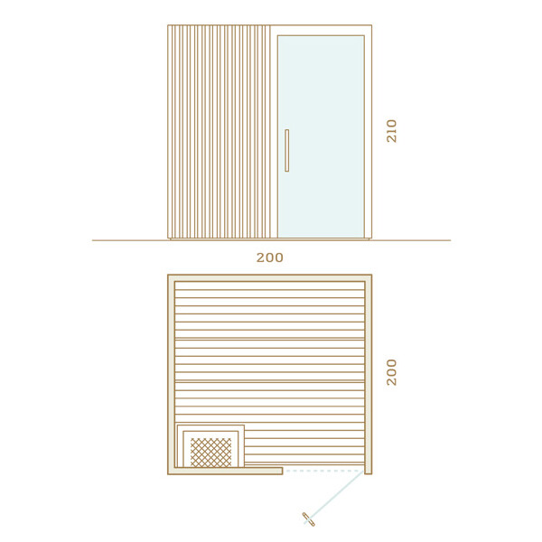 200cm x 200cm