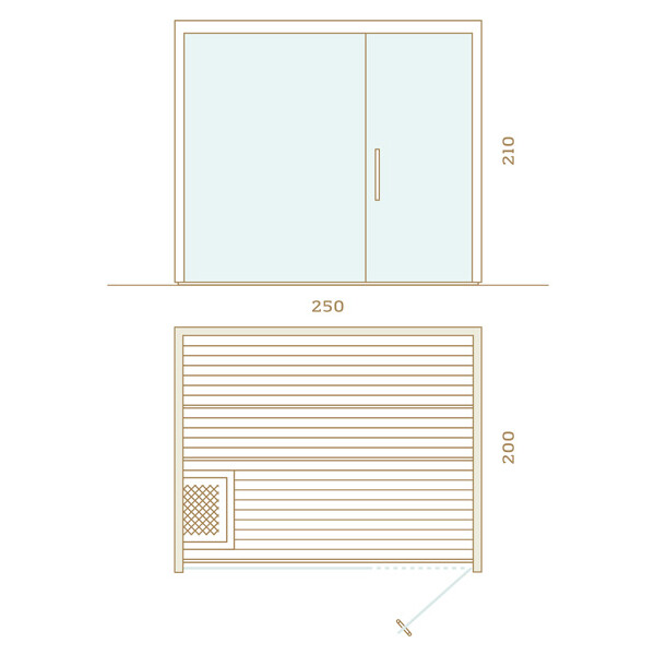 250cm x 200 cm