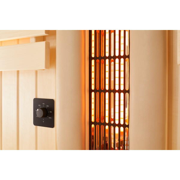 1 x 500W Vitallight-IR-Strahler rot, dimmbar inkl. Steuerung und Rückenlehnenpolster